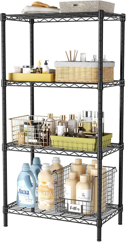 5Tier Adjustable Storage Shelves Metal Wire Shelving Standing Shelf