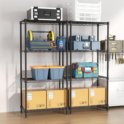 5Tier Adjustable Storage Shelves Metal Wire Shelving Standing Shelf