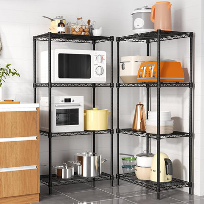5Tier Adjustable Storage Shelves Metal Wire Shelving Standing Shelf
