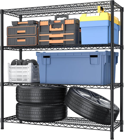 5Tier Adjustable Storage Shelves Metal Wire Shelving Standing Shelf