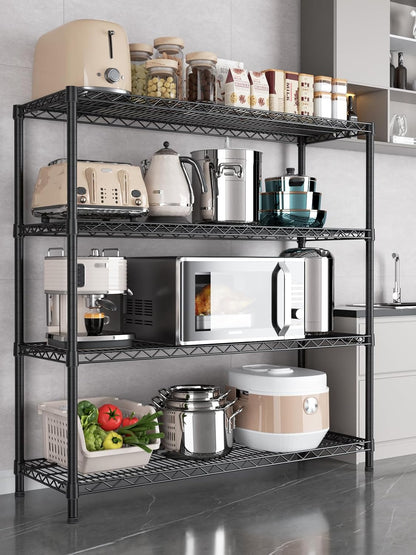 5Tier Adjustable Storage Shelves Metal Wire Shelving Standing Shelf
