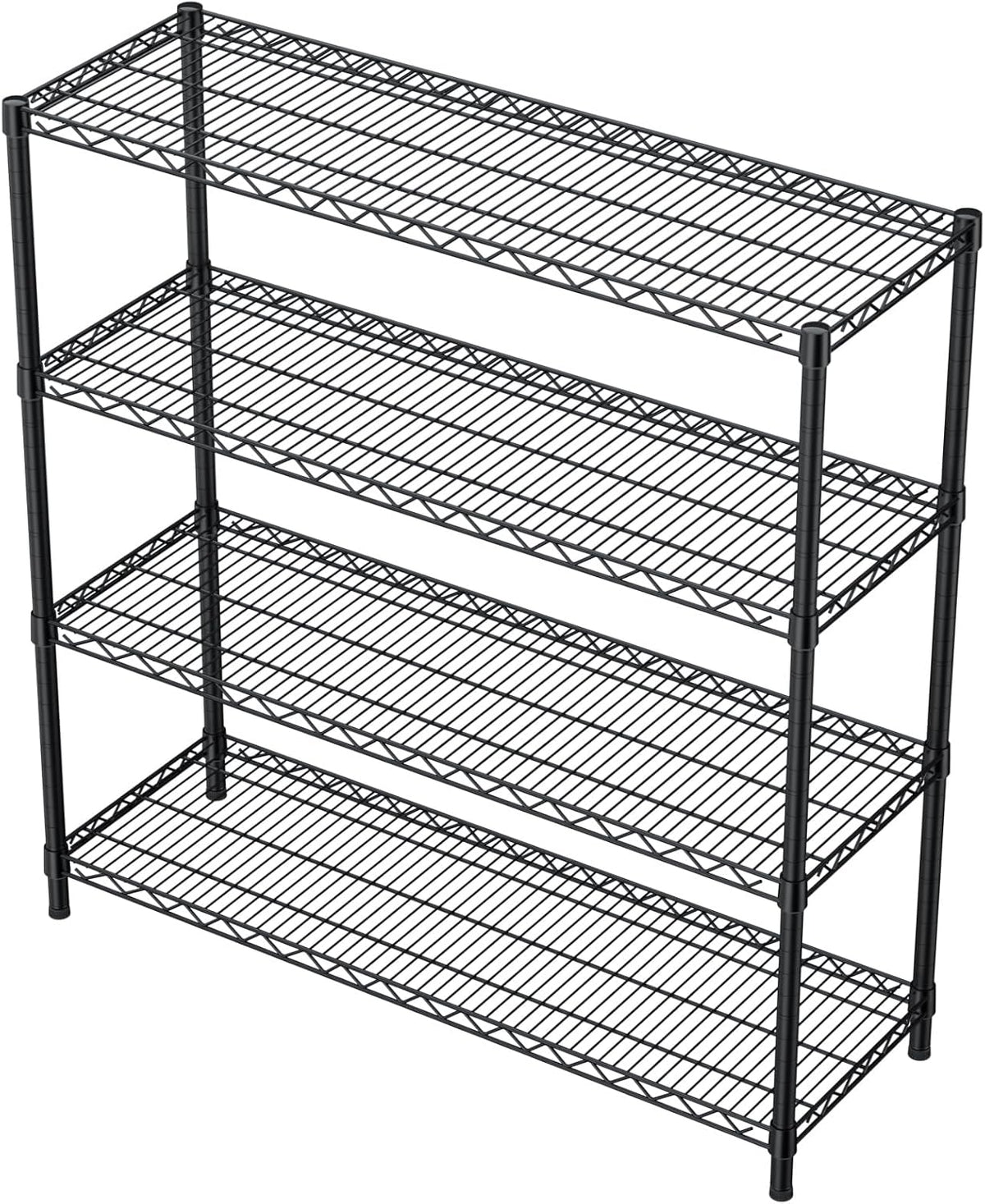 5Tier Adjustable Storage Shelves Metal Wire Shelving Standing Shelf