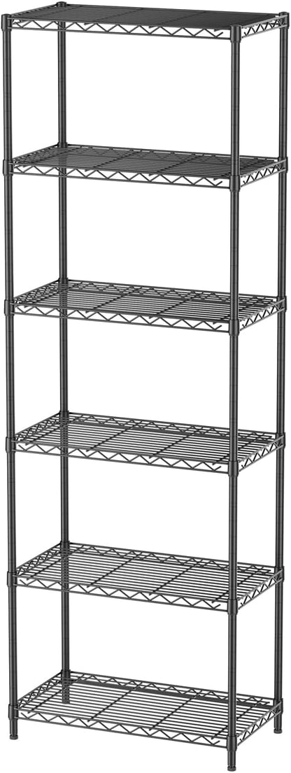 5Tier Adjustable Storage Shelves Metal Wire Shelving Standing Shelf