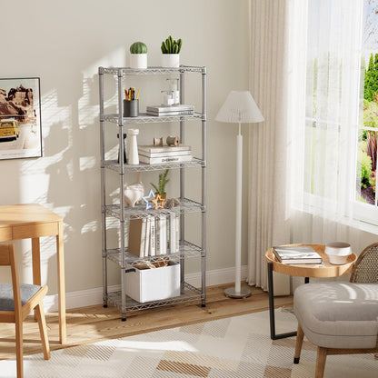 5Tier Adjustable Storage Shelves Metal Wire Shelving Standing Shelf