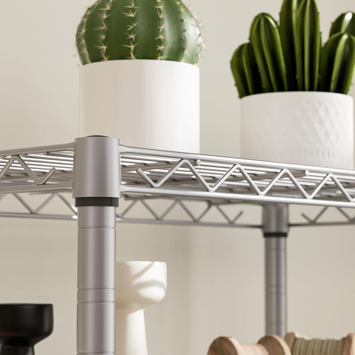5Tier Adjustable Storage Shelves Metal Wire Shelving Standing Shelf