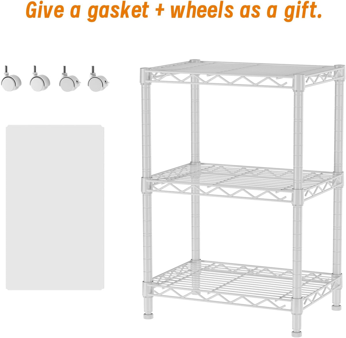 5Tier Adjustable Storage Shelves Metal Wire Shelving Standing Shelf