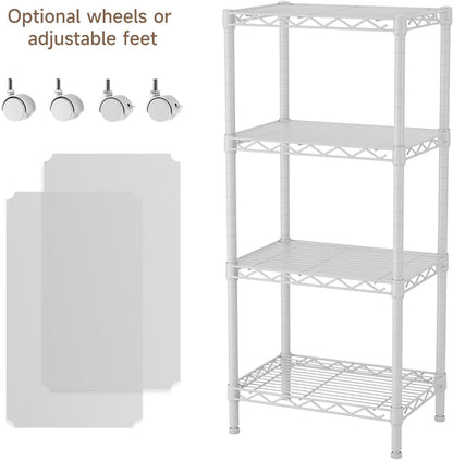 5Tier Adjustable Storage Shelves Metal Wire Shelving Standing Shelf