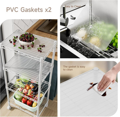 5Tier Adjustable Storage Shelves Metal Wire Shelving Standing Shelf