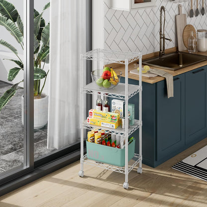 5Tier Adjustable Storage Shelves Metal Wire Shelving Standing Shelf