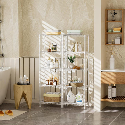 5Tier Adjustable Storage Shelves Metal Wire Shelving Standing Shelf