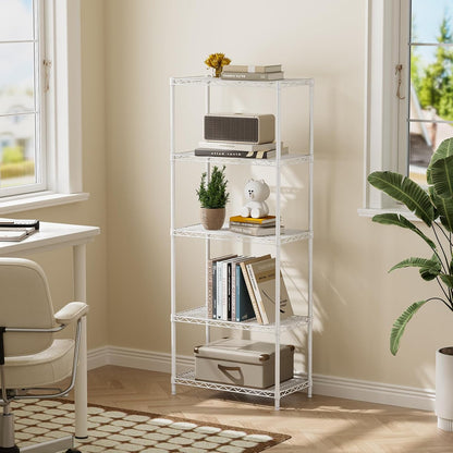 5Tier Adjustable Storage Shelves Metal Wire Shelving Standing Shelf