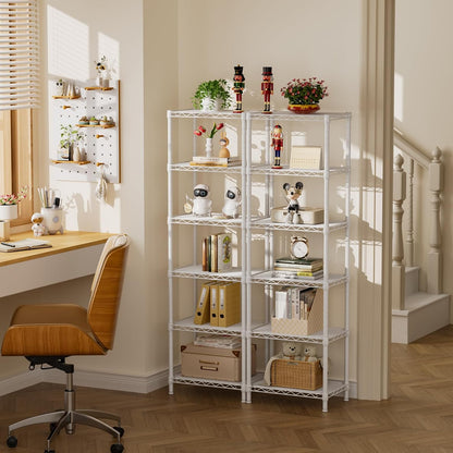 5Tier Adjustable Storage Shelves Metal Wire Shelving Standing Shelf