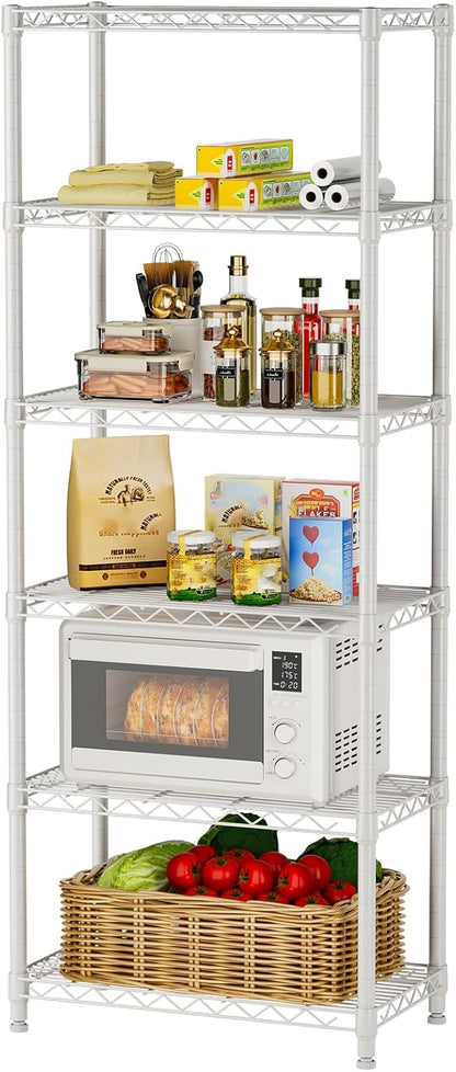 5Tier Adjustable Storage Shelves Metal Wire Shelving Standing Shelf