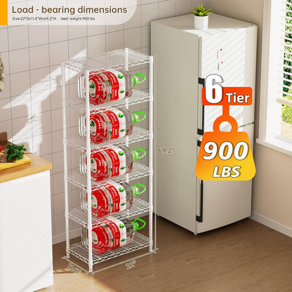 5Tier Adjustable Storage Shelves Metal Wire Shelving Standing Shelf