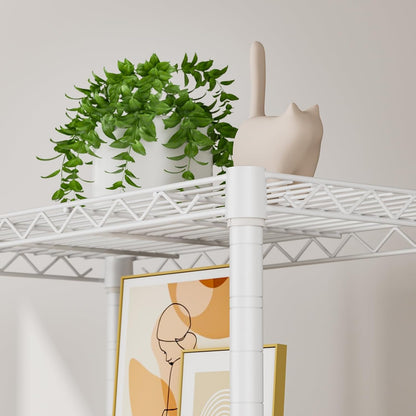 5Tier Adjustable Storage Shelves Metal Wire Shelving Standing Shelf