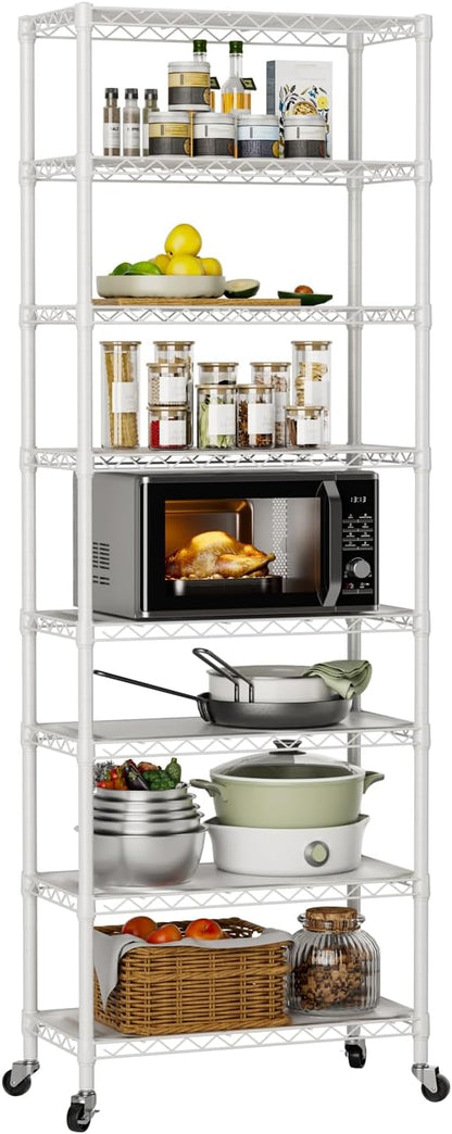 5Tier Adjustable Storage Shelves Metal Wire Shelving Standing Shelf