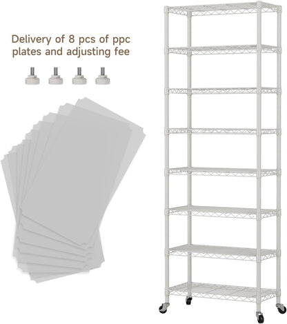 5Tier Adjustable Storage Shelves Metal Wire Shelving Standing Shelf