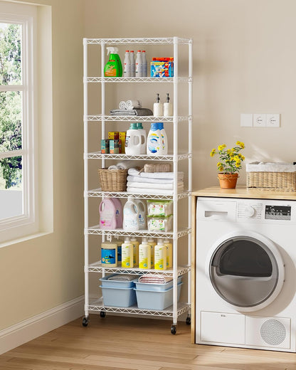 5Tier Adjustable Storage Shelves Metal Wire Shelving Standing Shelf