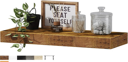 Floating Shelves for Wall Small Shelf (Brown, Set of 3, 15.7" x 6.7")