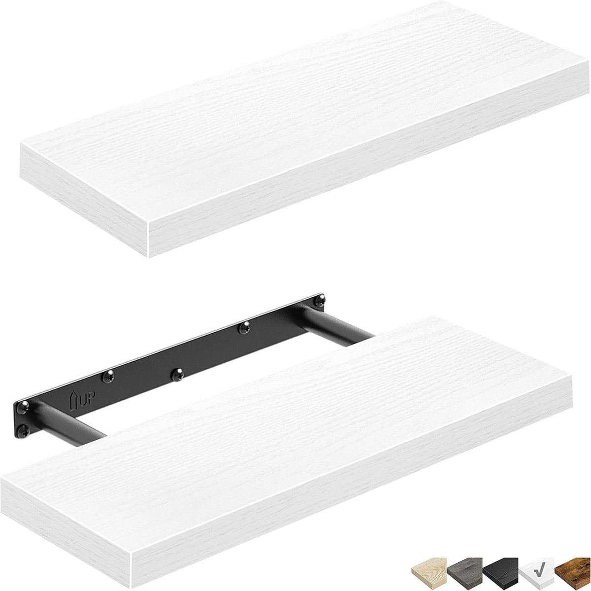 Floating Shelves for Wall Small Shelf (Brown, Set of 3, 15.7" x 6.7")