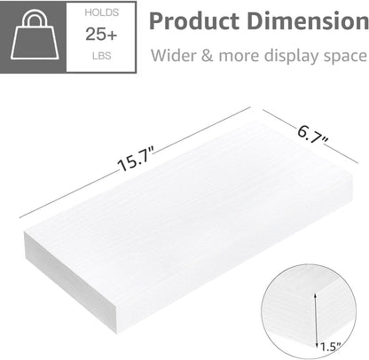Floating Shelves for Wall Small Shelf (Brown, Set of 3, 15.7" x 6.7")