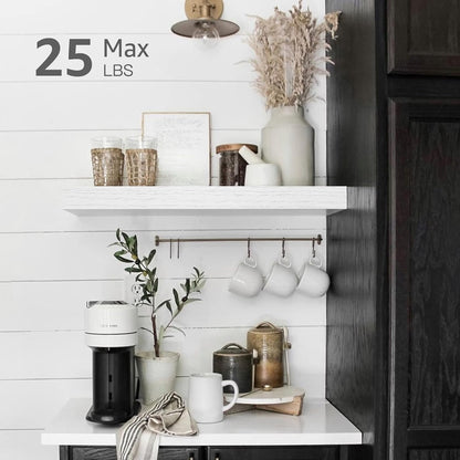 Floating Shelves for Wall Small Shelf (Brown, Set of 3, 15.7" x 6.7")