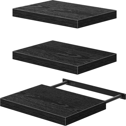 Floating Shelves for Wall Small Shelf (Brown, Set of 3, 15.7" x 6.7")