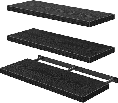 Floating Shelves for Wall Small Shelf (Brown, Set of 3, 15.7" x 6.7")