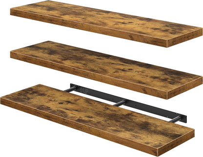 Floating Shelves for Wall Small Shelf (Brown, Set of 3, 15.7" x 6.7")