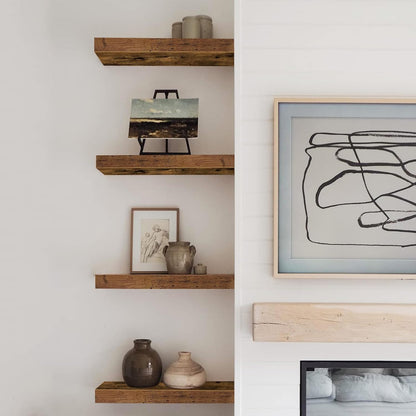 Floating Shelves for Wall Small Shelf (Brown, Set of 3, 15.7" x 6.7")