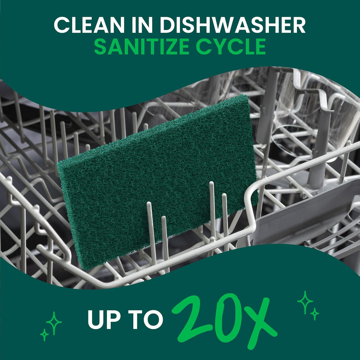 Heavy Duty Scouring Pad, 8 Pack
