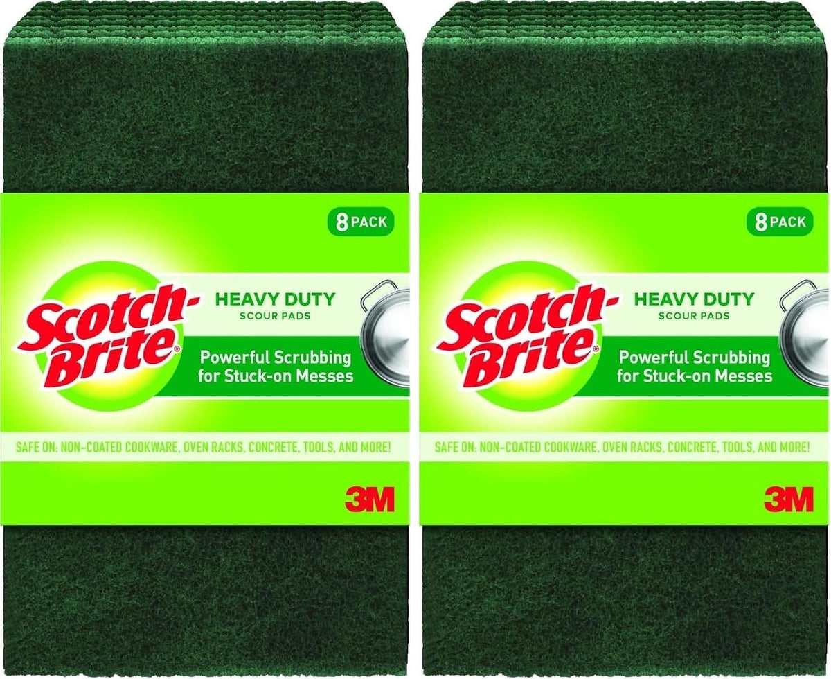 Heavy Duty Scouring Pad, 8 Pack