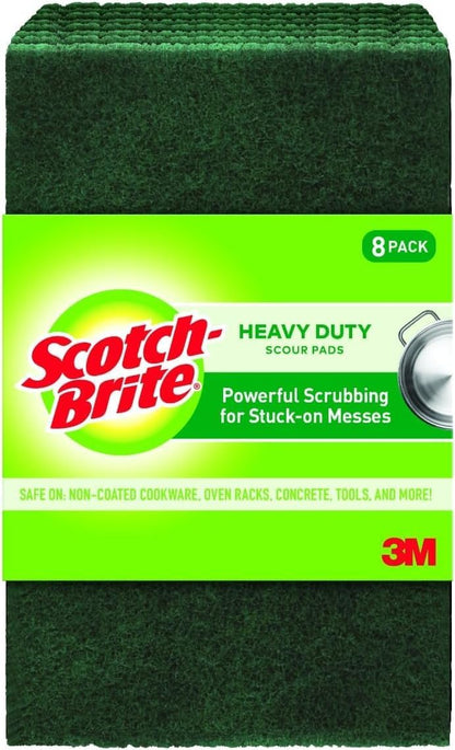 Heavy Duty Scouring Pad, 8 Pack