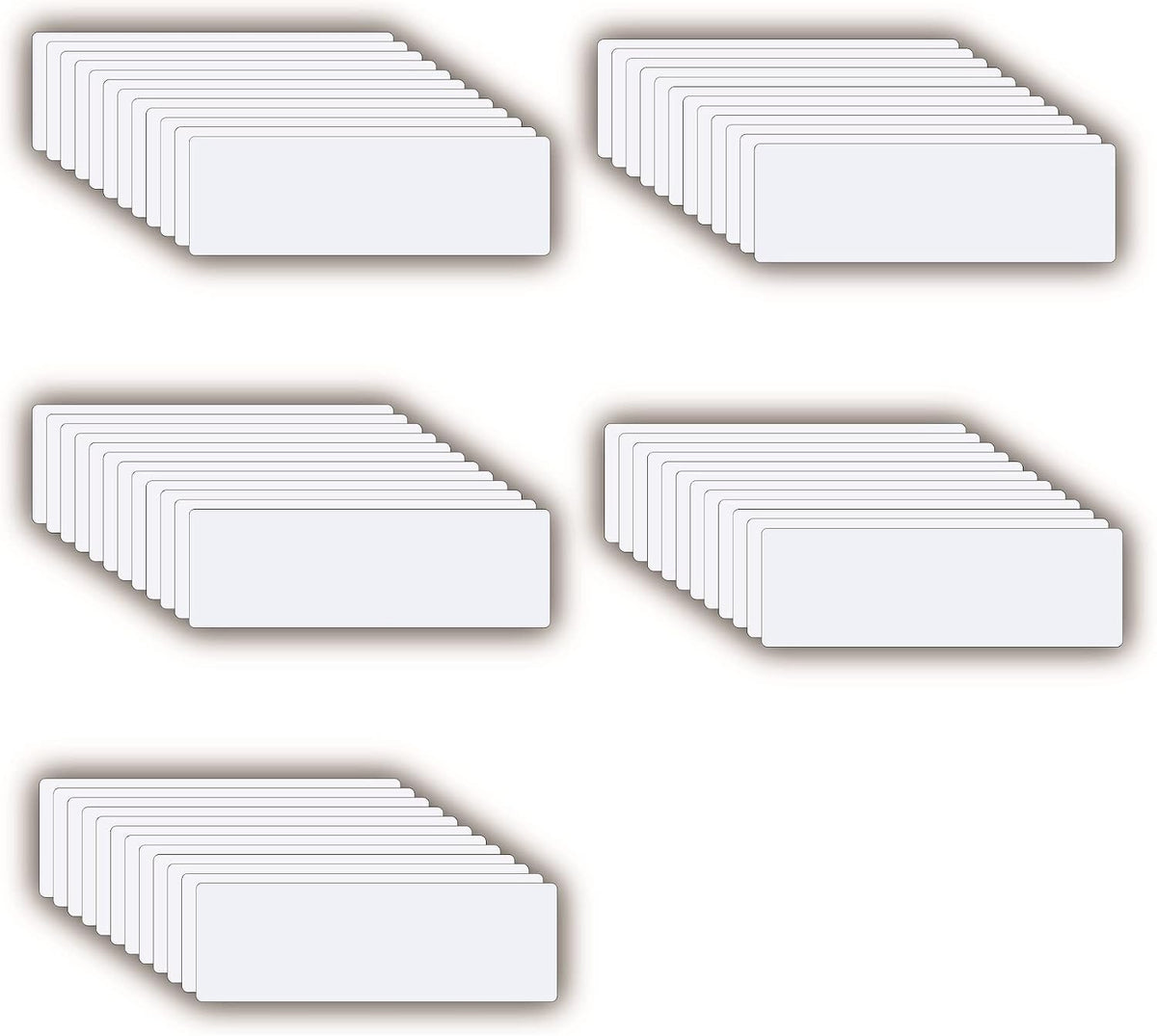 STTMGN Dry Erase Magnetic Labels (1x3,Pack of 60),Write On Magnets Sticker,Real Waterproof/Reusable for Classroom&Office&Cabinet&whiteboard&Fridge&More (Multicolor)