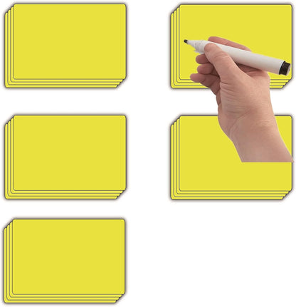 STTMGN Dry Erase Magnetic Labels (1x3,Pack of 60),Write On Magnets Sticker,Real Waterproof/Reusable for Classroom&Office&Cabinet&whiteboard&Fridge&More (Multicolor)