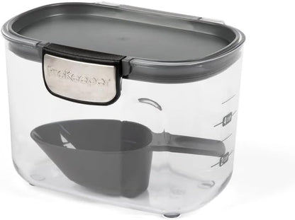 ProKeeper+ Clear Plastic Airtight Food Baker's Kitchen Storage Organization Container Canister Set with Magnetic Accessories, 2- Piece Set (Grain 2.5-Quart)