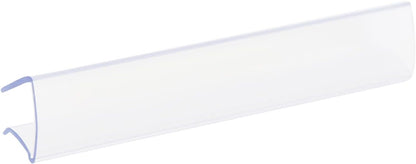 Shelf Clip Label Holder | 0.875" x 6" Clear Plastic, for .75" Thick Shelves, 10 Holders/Pack