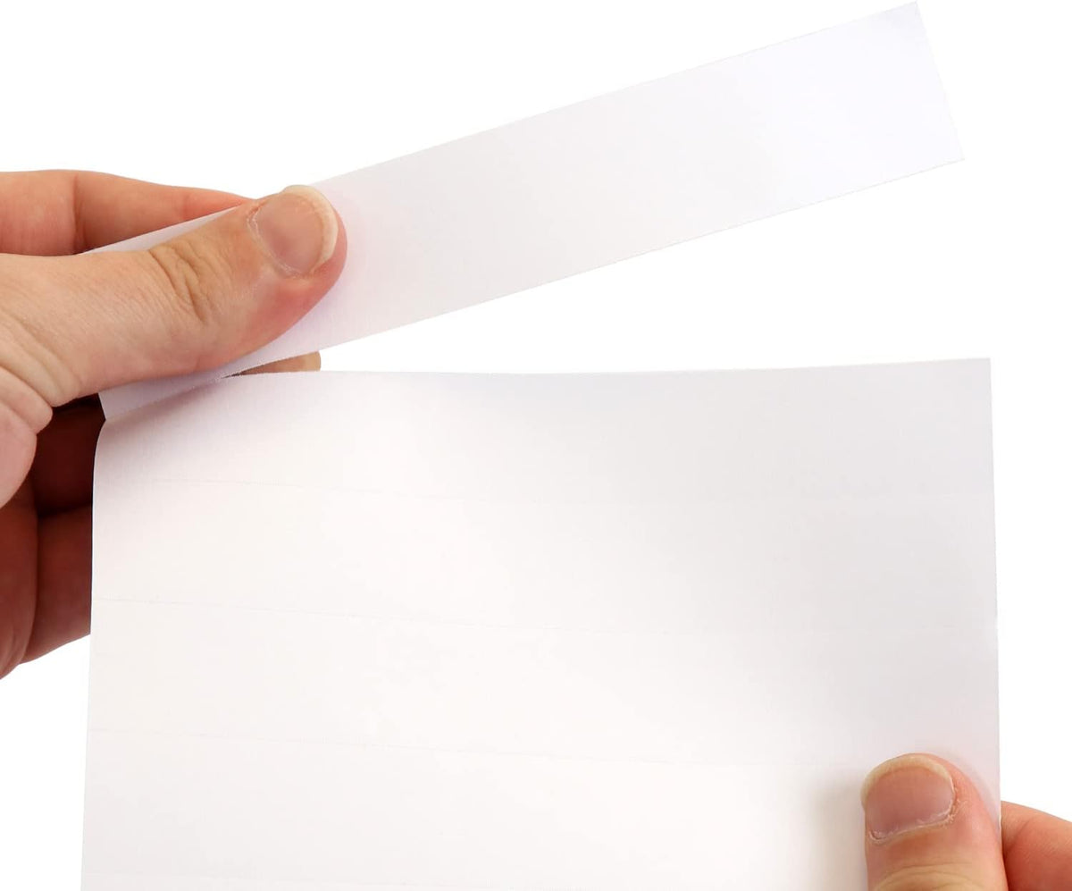 Shelf Clip Label Holder | 0.875" x 6" Clear Plastic, for .75" Thick Shelves, 10 Holders/Pack