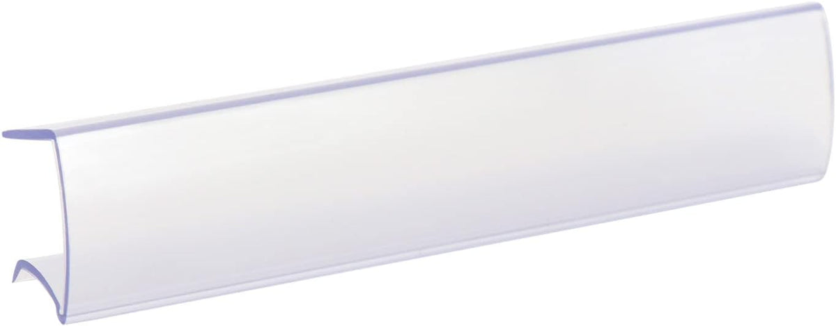 Shelf Clip Label Holder | 0.875" x 6" Clear Plastic, for .75" Thick Shelves, 10 Holders/Pack