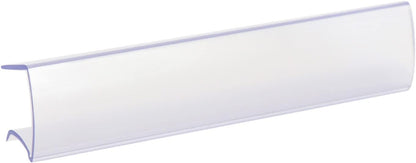 Shelf Clip Label Holder | 0.875" x 6" Clear Plastic, for .75" Thick Shelves, 10 Holders/Pack