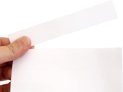 Shelf Clip Label Holder | 0.875" x 6" Clear Plastic, for .75" Thick Shelves, 10 Holders/Pack