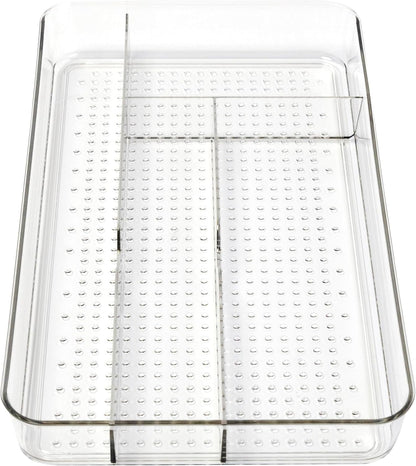 Small Utensil Silverware Kitchen Drawer Organizer, Black