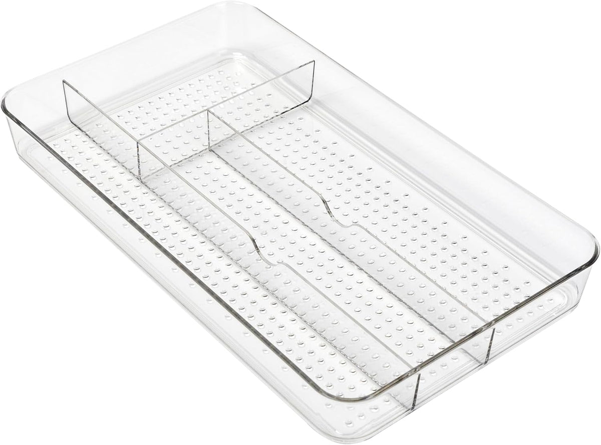 Small Utensil Silverware Kitchen Drawer Organizer, Black