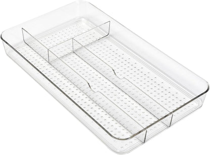 Small Utensil Silverware Kitchen Drawer Organizer, Black