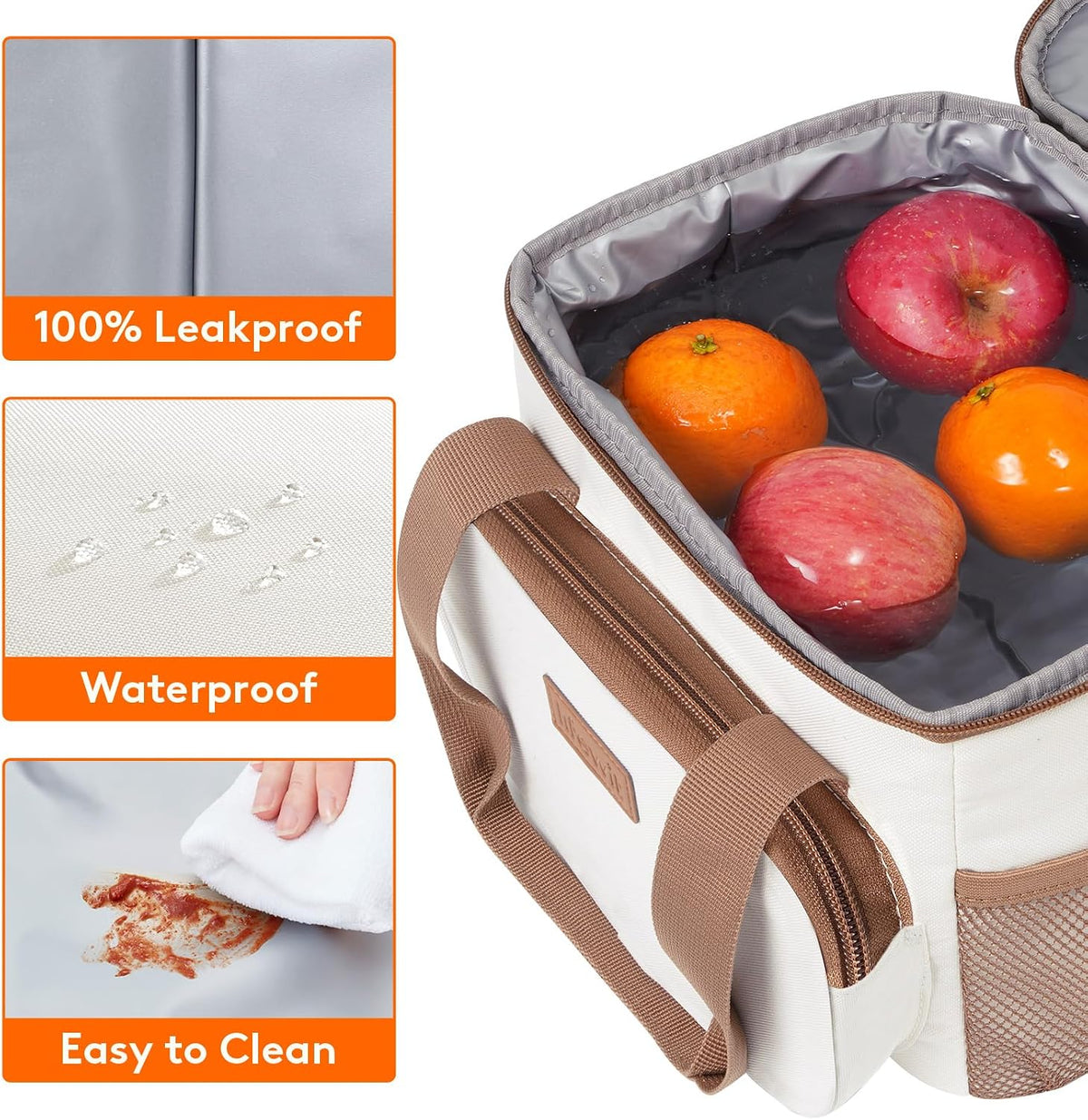 Medium Lunch Bag, Insulated Lunch Box, Soft Cooler Cooling Tote for Adult Men Women, Black 12-Can (9L)