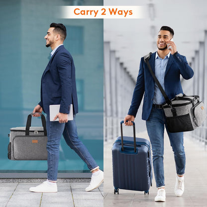 Medium Lunch Bag, Insulated Lunch Box, Soft Cooler Cooling Tote for Adult Men Women, Black 12-Can (9L)