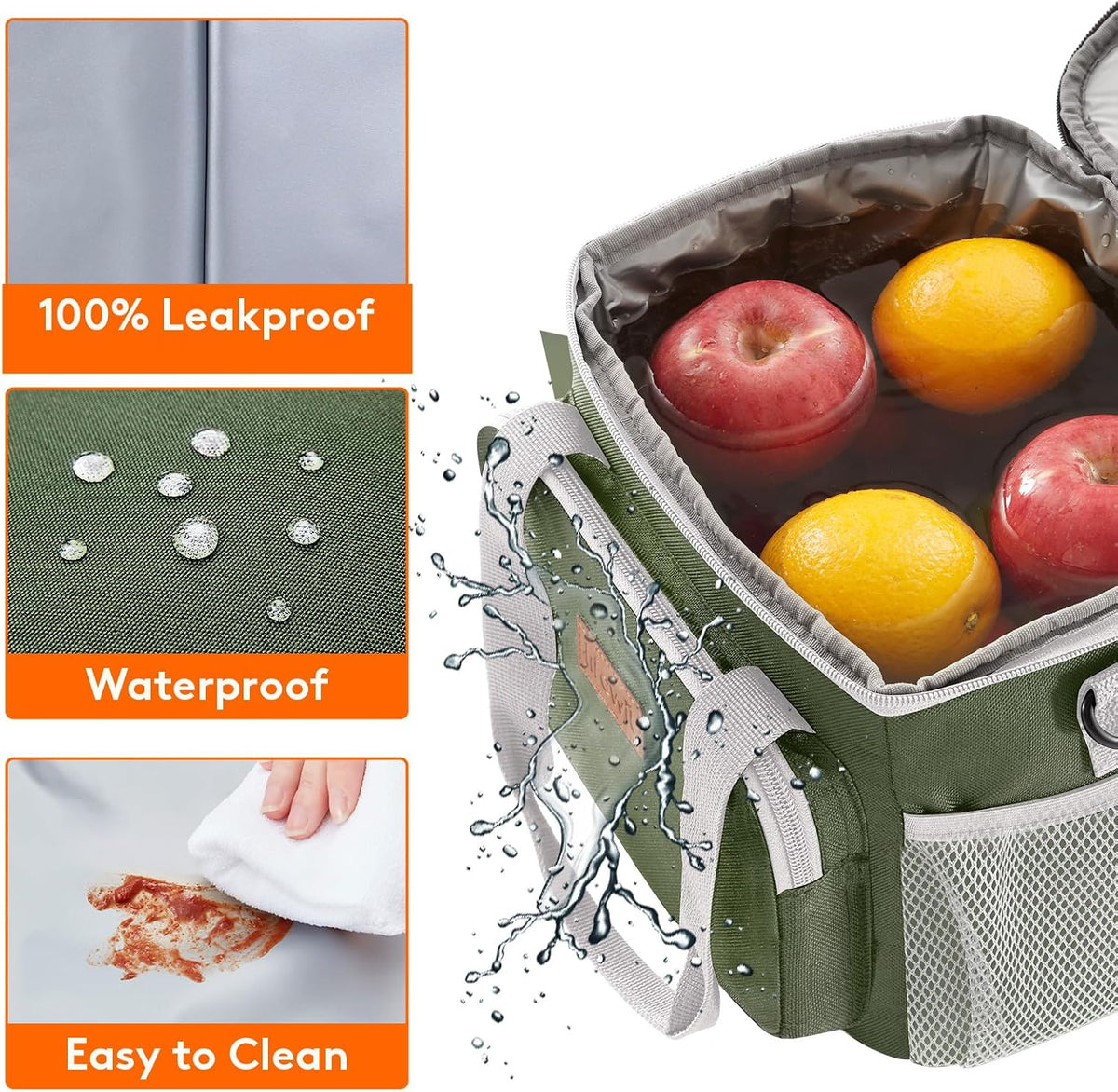 Medium Lunch Bag, Insulated Lunch Box, Soft Cooler Cooling Tote for Adult Men Women, Black 12-Can (9L)