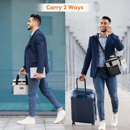 Medium Lunch Bag, Insulated Lunch Box, Soft Cooler Cooling Tote for Adult Men Women, Black 12-Can (9L)