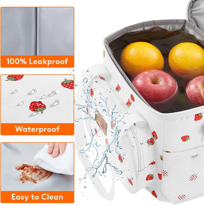 Medium Lunch Bag, Insulated Lunch Box, Soft Cooler Cooling Tote for Adult Men Women, Black 12-Can (9L)