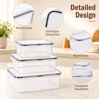 3 Pack Cheese Container for Refrigerator,Cream Cheese Slice Block Holder Airtight Lid,BPA-Free Lunch Meat Storage Container for Fridge,Dishwasher Safe,Shredded,Grated,Cheddar Cheeses Box